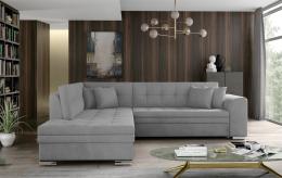 Corner sofa bed - Pieretta, Light gray, 260x207