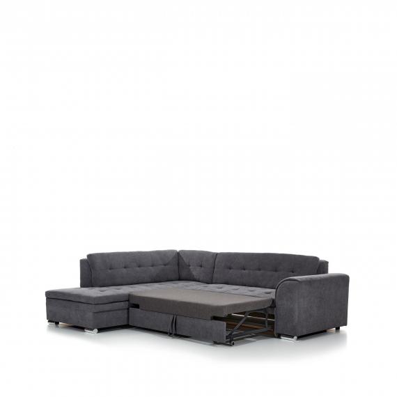 Foto Sofá cama rinconera - Pieretta, Gris oscuro, 260x207