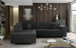 Corner sofa bed - Pieretta, Dark gray, 260x207