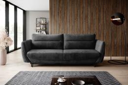 Sofá cama - SILVIA, Gris oscuro, 236 cm