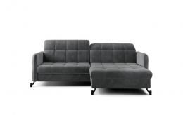 SOFÁ CAMA CON ARCÓN PATAS ALTAS CHAISE LONGUE 225 CM X 160 CM LORELLE GRIS OSCURO
