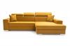 Photo Chaise longue sofa bed with reclining headrests - 263x178 -  MÉXICO DE LUX - Yellow