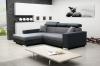 Photo Chaise longue sofa bed with reclining headrests - 263178 - MÉXICO DE LUX - Light Gray / Black