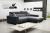 Chaise longue sofa bed with reclining headrests - 263178 - MÉXICO DE LUX - Light Gray / Black