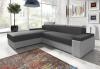 Foto SOFÁ CAMA CON ARCÓN CABEZALES RECLINABLES 263 CM X 178 CM MÉXICO DE LUX GRIS OSCURO/GRIS CLARO