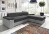 Foto SOFÁ CAMA CON ARCÓN CABEZALES RECLINABLES 263 CM X 178 CM MÉXICO DE LUX GRIS OSCURO/GRIS CLARO