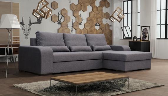 Foto SOFÁ CAMA CON ARCÓN 285 CM X 165 CM VIRAGO GRIS OSCURO