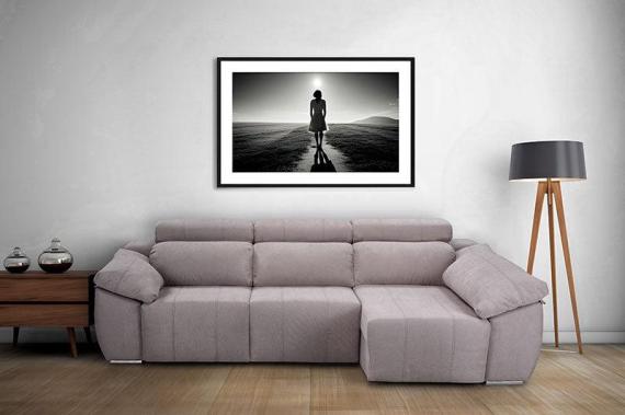 Foto SOFÁ CHAISE LONGUE CON ASIENTOS DESLIZANTES DE VISCOELÁSTICA 280 CM X 157 CM BOLONIA BEIGE