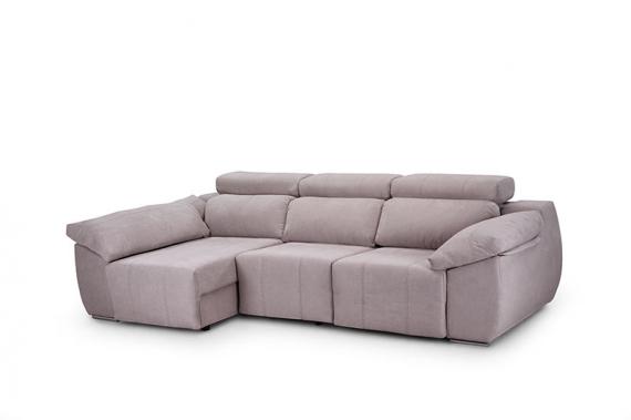 Foto SOFÁ CHAISE LONGUE CON ASIENTOS DESLIZANTES DE VISCOELÁSTICA 280 CM X 157 CM BOLONIA BEIGE