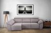 Foto SOFÁ CHAISE LONGUE CON ASIENTOS DESLIZANTES DE VISCOELÁSTICA 280 CM X 157 CM BOLONIA BEIGE