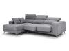 Foto SOFÁ CHAISE LONGUE CON ASIENTOS DESLIZANTES DE VISCOELÁSTICA 280 CM X 173 CM BOSTON GRIS CLARO