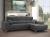 SOFÁ CHAISE LONGUE CON ASIENTOS DESLIZANTES DE VISCOELÁSTICA 280 CM X 173 CM BOSTON GRIS OSCURO
