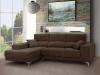 Foto SOFÁ CHAISE LONGUE CON ASIENTOS DESLIZANTES DE VISCOELÁSTICA 280 CM X 173 CM BOSTON MARRÓN