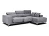 Foto SOFÁ CHAISE LONGUE CON ASIENTOS DESLIZANTES DE VISCOELÁSTICA 280 CM X 173 CM BOSTON MARRÓN