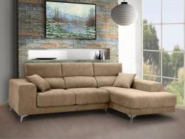 SOFÁ CHAISE LONGUE CON ASIENTOS DESLIZANTES DE VISCOELÁSTICA 280 CM X 173 BOSTON BEIGE