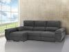 Foto SOFÁ CHAISE LONGUE CON ASIENTOS DESLIZANTES Y ARCÓN 280 CM X 140 CM NOA GRIS OSCURO
