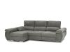 Foto SOFÁ CHAISE LONGUE CON ASIENTOS DESLIZANTES Y ARCÓN 280 CM X 140 CM NOA GRIS CLARO