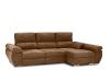 Foto SOFÁ CHAISE LONGUE CON ASIENTOS DESLIZANTES Y ARCÓN 280 CM X 140 CM NOA MARRÓN