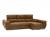 SOFÁ CHAISE LONGUE CON ASIENTOS DESLIZANTES Y ARCÓN 280 CM X 140 CM NOA MARRÓN