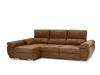 Foto SOFÁ CHAISE LONGUE CON ASIENTOS DESLIZANTES Y ARCÓN 280 CM X 140 CM NOA MARRÓN