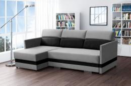 SOFÁ CAMA CON DOS ARCÓNES 220 CM X 146 KOLIBER GRIS/NEGRO TELA