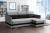 SOFÁ CAMA CON DOS ARCÓNES 220 CM X 146 CM KOLIBER GRIS/NEGRO TELA