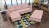Foto SOFÁ CAMA CON PUF 229 CM X 153 CM AREO ROSA