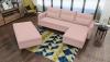 Foto SOFÁ CAMA CON PUF 229 CM X 153 CM AREO ROSA