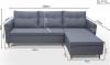 Foto SOFÁ CAMA CON PUF 229 CM X 153 CM AREO VERDE