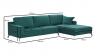 Foto SOFÁ CHAISELONGUE GRANDE CON PATAS ALTAS 312 CM X 189 CM FIRAGO GRIS OSCURO