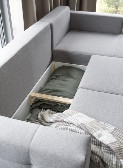 Foto SOFÁ CAMA CON ARCÓN REVERSIBLE 248 CM X 162 CM ASGARD L GRIS CLARO