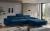 Chaise longue sofa bed - Grayson, Blue