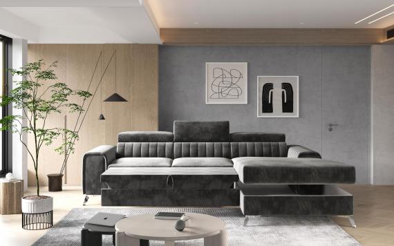 Photo Chaise longue sofa bed - Grayson, Beige