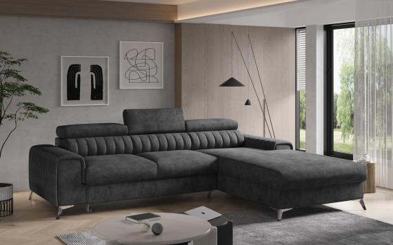 Foto SOFÁ CAMA CON ARCÓN 278 CM X 205 CM GRAYSON GRIS OSCURO