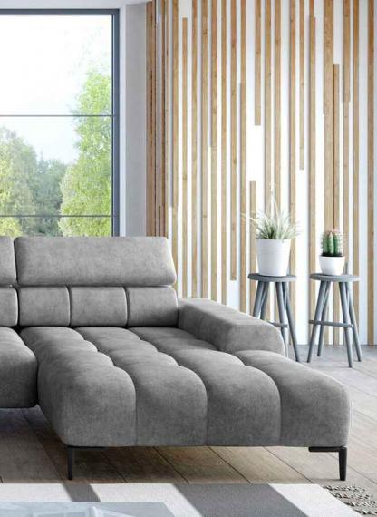 Photo Sofa with power seat - PLAZA XL, Fabric, Gray