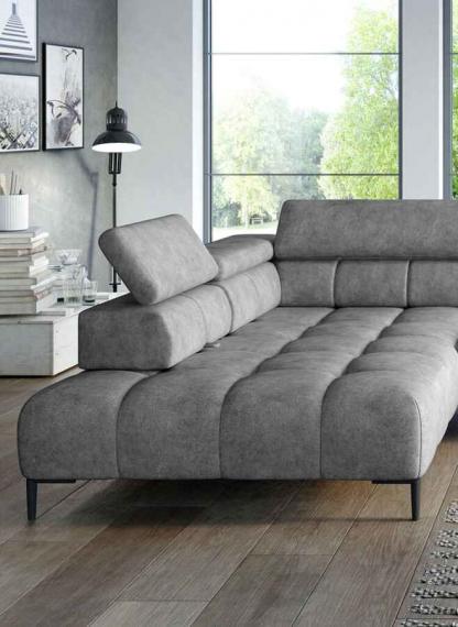 Photo Sofa with power seat - PLAZA XL, Fabric, Gray