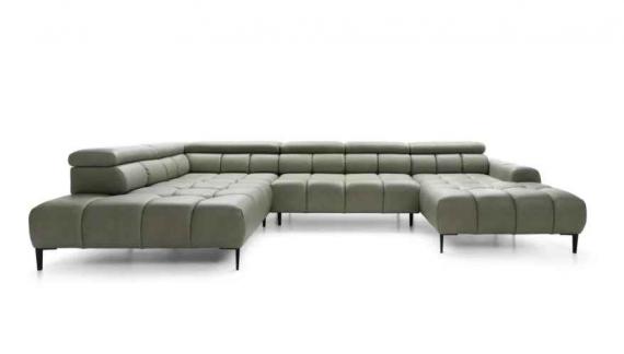 Photo Sofa with power seat - PLAZA XL, Fabric, Olive