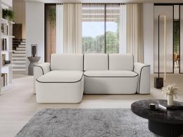 SOFÁ CON ASIENTO ELÉCTRICO 287 CM X 190 CM UME CREMA/NEGRO