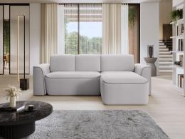 SOFÁ CON ASIENTO ELÉCTRICO 287 CM X 190 CM UME GRIS CLARO