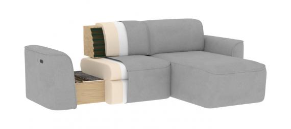 Photo Sofa with power seat - UME, Light Gray