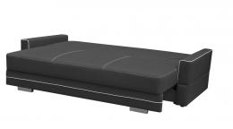 Sofá con cama - Samanta B, Negro/Blanco, 230 cm