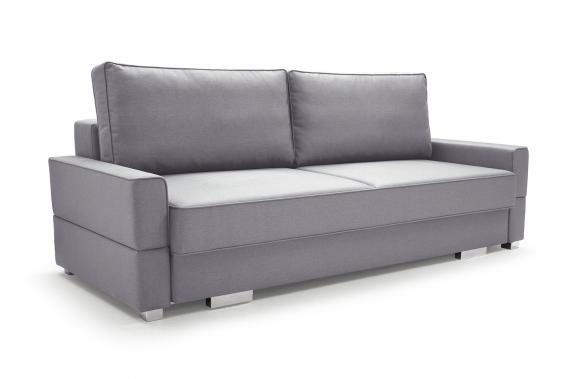 Foto Sofá con cama - Suzana, Gris claro, 230 cm