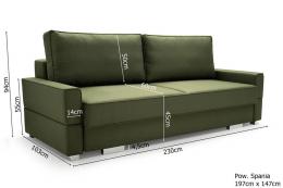 Sofá con cama - Suzana, Rosa, 230 cm