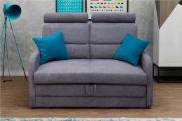 SOFÁ CAMA PEQUEÑO 2 PLAZAS 144 CM WIBARO GRIS