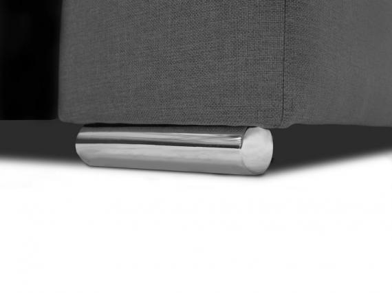 Foto SOFÁ FORMA DE U 6 PLAZAS 320 CM X 190 CM EVA GRIS TELA/NEGRO POLIPIEL