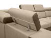 Foto SOFÁ GRANDE 8 PLAZAS I FORMA DE U I REPOSACABEZAS RECLINABLES Y BRAZOS ANCHOS 440 CM X 190 CM EVA BEIGE TELA/MARRÓN POLIPIEL