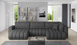 SOFÁ CAMA CON ARCÓN FORMA DE U 350 CM X 170 CM BONITO GRIS OSCURO