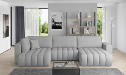 SOFÁ CAMA CON ARCÓN FORMA DE U 350 CM X 170 CM BONITO GRIS CLARO