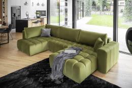 SOFÁ CAMA CON ARCÓN FORMA DE U 350 CM X 170 CM BONITO OLIVA