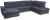 U-shaped sofa with reclining headrests and pull-out bed – Nixon, Dark Gray, 330x212x170